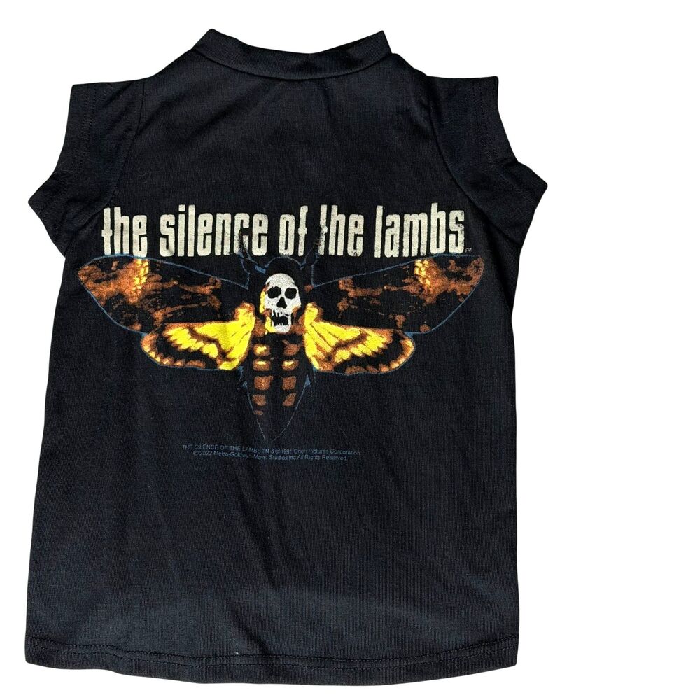 Blended Dog Cat Pet T Shirt Top Silence Of The Lambs Graphic Black S NWOT
